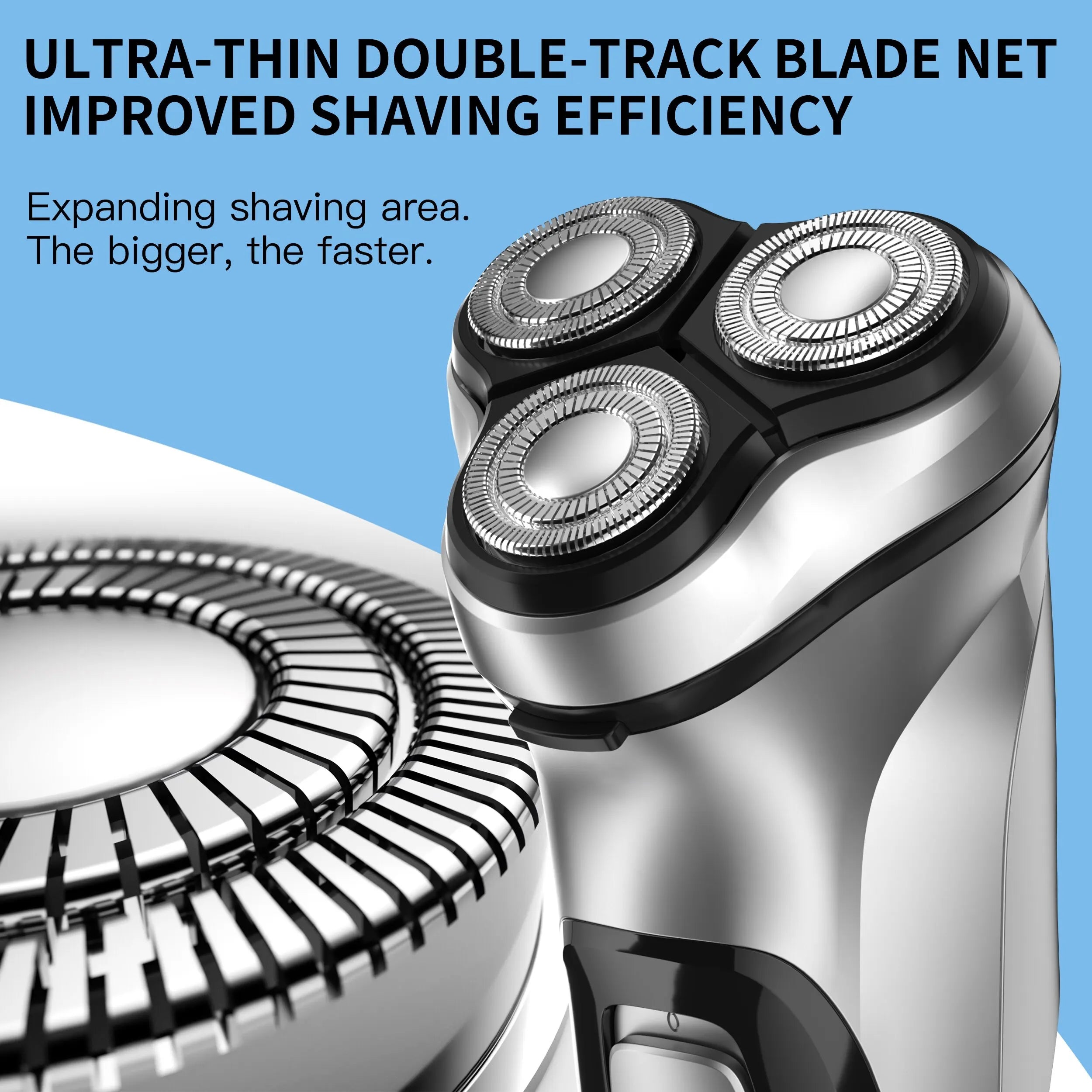 Noxwear - ENCHEN Blackstone Electrical Rotary Shaver for Men 3D Floating Blade Washable Type-C USB Rechargeable Shaving Beard Machine