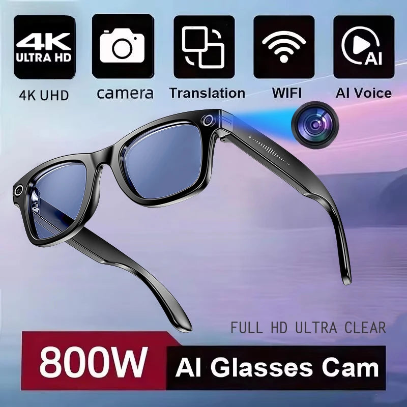 Noxwear - New 800W Camera AI Glasses Men Color-Changing Smart Translation Glasses Photo Video Recording Waterproof Call Smart Sunglasses