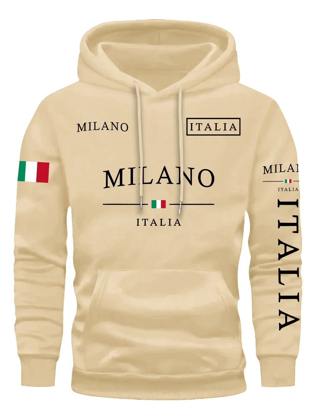 Noxwear - ITALIA MILANO Men Women Hoodie Outdoor Street Casual Sports Vacation Trend Spring Autumn Winter Couple Sweatshirt Top Clothing