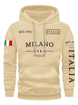 Noxwear - ITALIA MILANO Men Women Hoodie Outdoor Street Casual Sports Vacation Trend Spring Autumn Winter Couple Sweatshirt Top Clothing