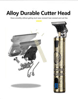 Noxwear - T9 LCD Electric Hairdresser Oil Shaving Head Electric Pusher Carving