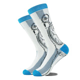 Noxwear - Cotton Happy Funny Socks Men Alien Planet Shark Crazy Design Sokken Unisex Novelty Dinosaur Crew Skateboard Calcetines Hombre