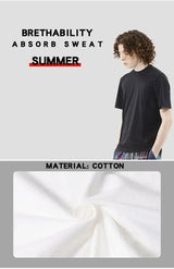 Noxwear - Men's Song Jinyu Cartoon Pattern T-shirt Harajuku Short Sleeved High-quality Cotton T-shirt Japanese Anime Solo Flat T-shirt