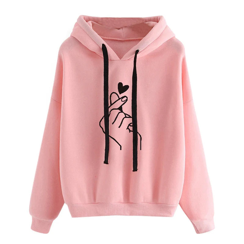 Noxwear - Finger Heart Fleece Hoodie