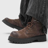 Noxwear - Handmade Men Boots Ankle Winter Leather Shoes Autumn Outdoor Hiking Boots Sneakers Hombres Botas High Top Footwear Anti Slip