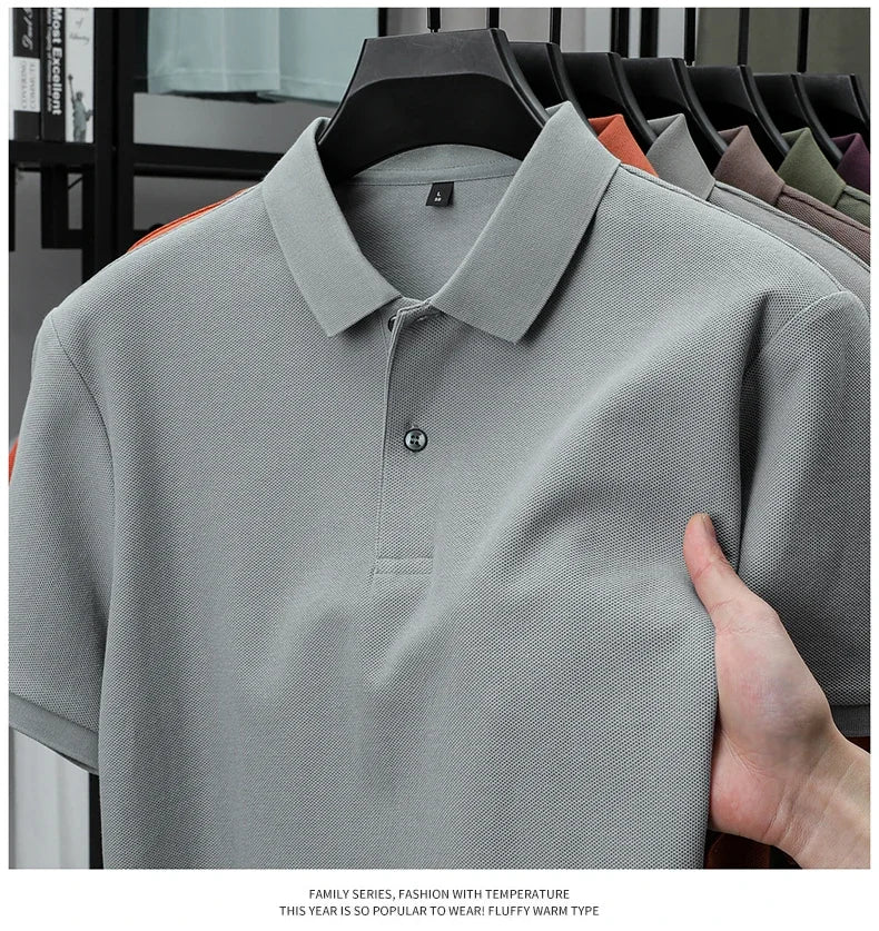 Noxwear - Men's 100% Cotton Polo Shirt - Summer Casual Breathable Tee,19 Colors,Ideal for Golf and Sports,Business Casual,Silk-Like Finish