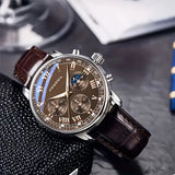 Noxwear - GENEVA High Quality Men's Luxury Belt Fashion Quartz Watch Men Round Business Student Sport Waterproof Glow Clock