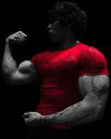 Noxwear - GYM T-shirt Men's Dark Gothic Print Muscle Tee  High Elasticity And Quick Drying Exercise For Bodybuilding Training 2025 Summer