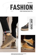 Noxwear - Winter New Man Shoes Classic Men Retro Ankle Boots Fashion Waterproof No-slip High-top Casual Shoe Work&Safty Boots Botas Hombre