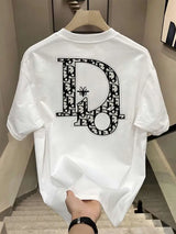 Noxwear - Heavy Trendy Brand Letter T-shirt American Ruffian Handsome Print Men's and Women's Summer Trend Loose Short-sleeved Crew Neck