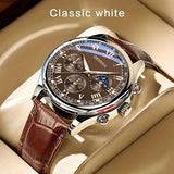 Noxwear - GENEVA High Quality Men's Luxury Belt Fashion Quartz Watch Men Round Business Student Sport Waterproof Glow Clock