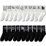 Noxwear - 10 pairs of men's sports socks, casual, breathable, and versatile. Ghost face graffiti personalized socks