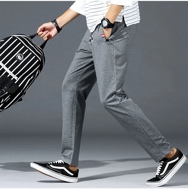 Noxwear - Autumn Pants Men Fitness Sportswear Tracksuit Elastic Waist Sweatpants Cotton Trousers Loose Gyms Jogger Track Pants Mens M- 8XL