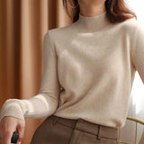 Noxwear - Autumn Winter chic Bottom Sweaters Women Fashion Turtleneck Pullover Slim Long Sleeve Knitted Jumpers Soft Warm Pull Femme Top