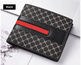 Noxwear - New Style Multi Card Slot Leather Wallet for Men Hand Woven Fashion Simple Ultra Thin Coin Purse