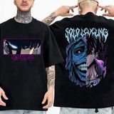 Noxwear - Men's Song Jinyu Cartoon Pattern T-shirt Harajuku Short Sleeved High-quality Cotton T-shirt Japanese Anime Solo Flat T-shirt