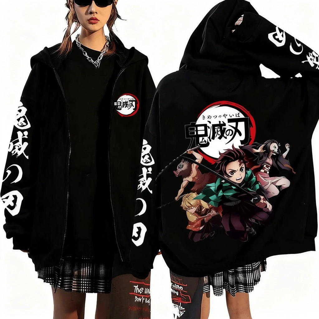 Noxwear - Devil Killer Anime Zipper Hoodie Men's and Women's Sportswear Street Wear Autumn and Winter Fashion
