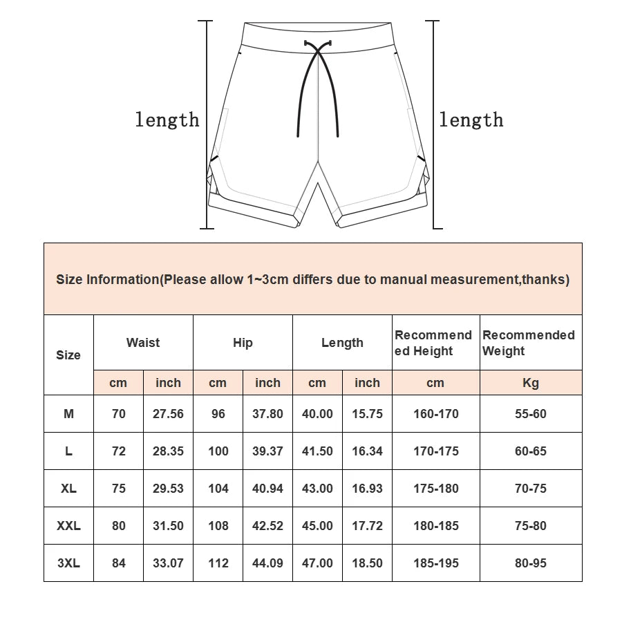 Noxwear - Camo Running Shorts Men Gym Sports Shorts 2 In 1 Quick Dry Workout Training Gym Fitness Jogging Short Pants Summer Men Shorts
