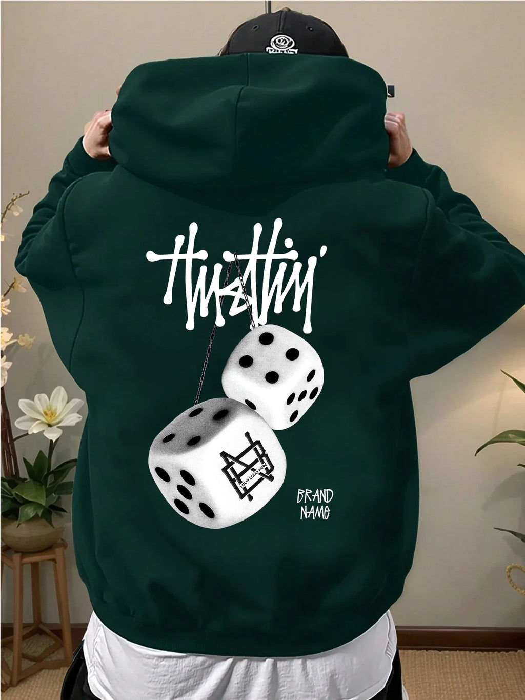 Noxwear - New autumn and winter men's hoodie sweatshirt geometric pattern printing adult street casual fashion loose long-sleeved top