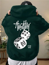 Noxwear - New autumn and winter men's hoodie sweatshirt geometric pattern printing adult street casual fashion loose long-sleeved top