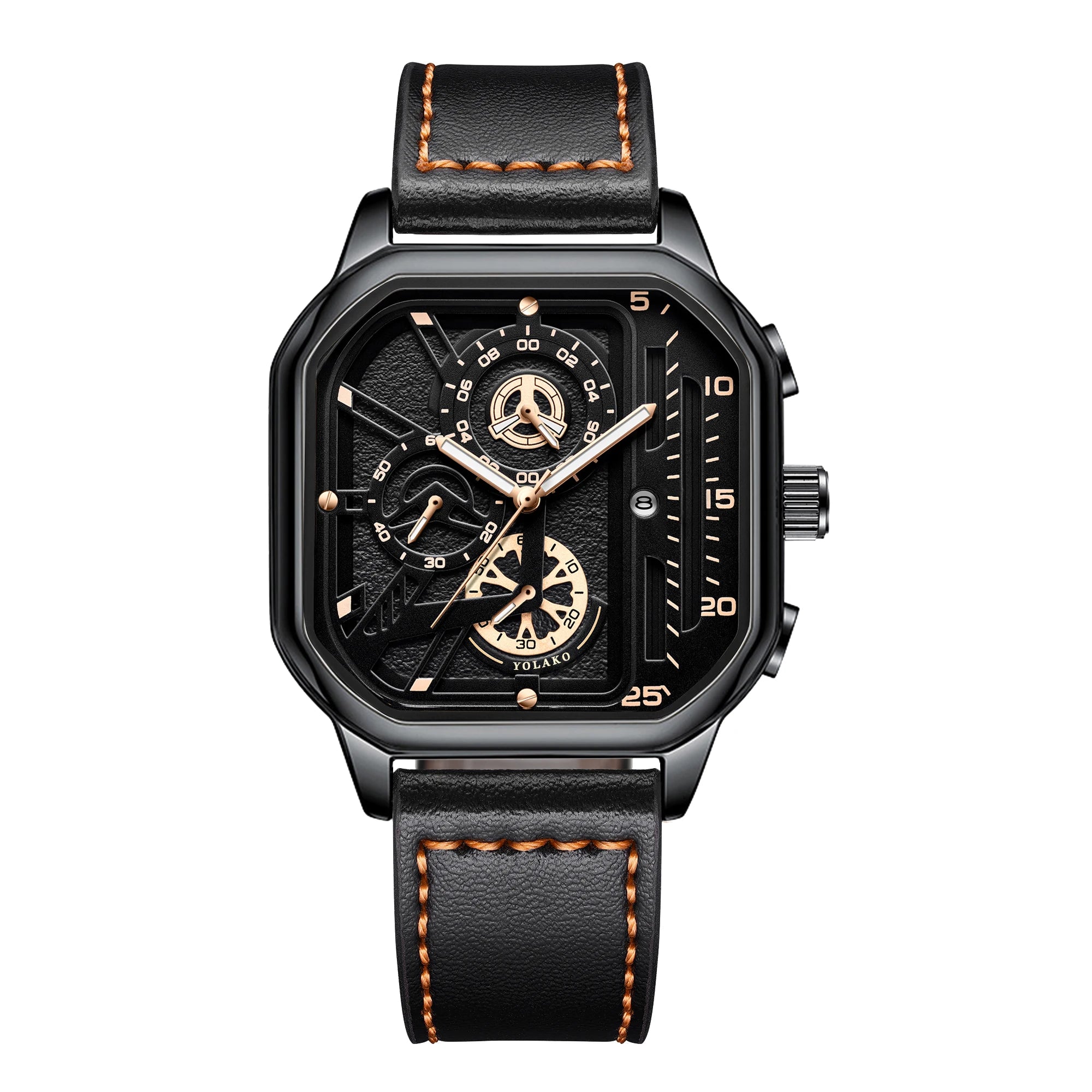 Noxwear - Luxury Big Dial Men Square Watch