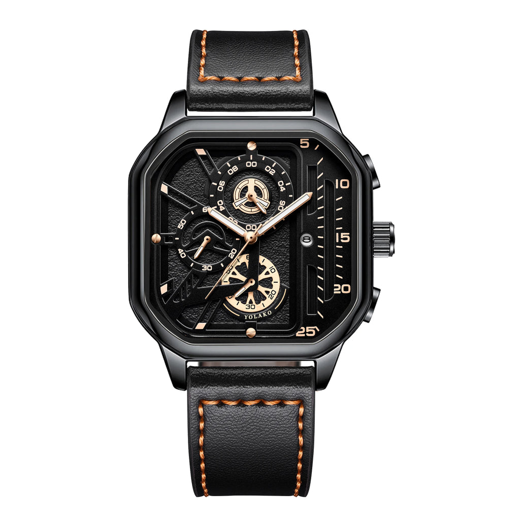 Noxwear - Luxury Big Dial Men Square Watch