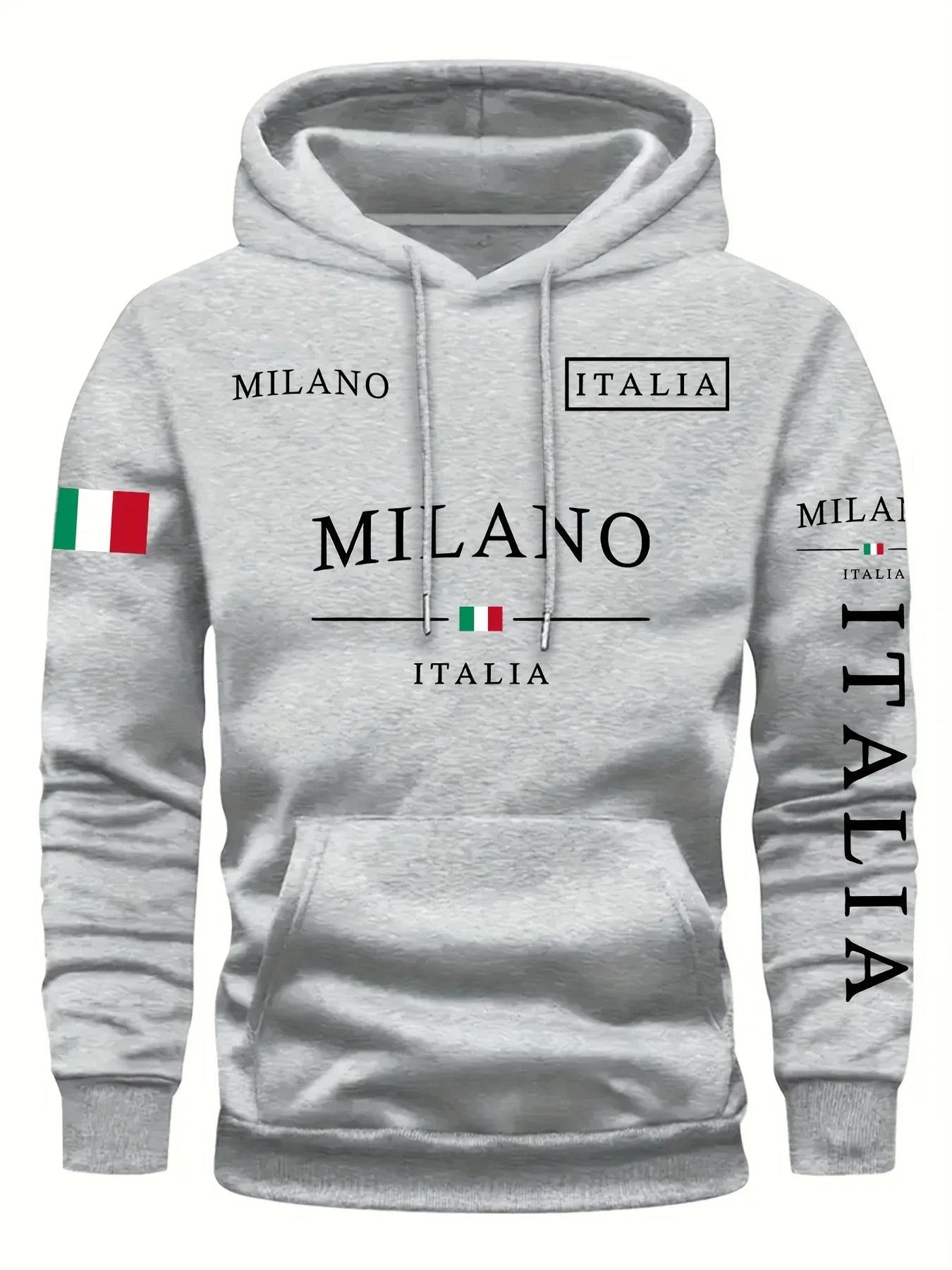 Noxwear - ITALIA MILANO Men Women Hoodie Outdoor Street Casual Sports Vacation Trend Spring Autumn Winter Couple Sweatshirt Top Clothing