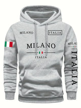 Noxwear - ITALIA MILANO Men Women Hoodie Outdoor Street Casual Sports Vacation Trend Spring Autumn Winter Couple Sweatshirt Top Clothing
