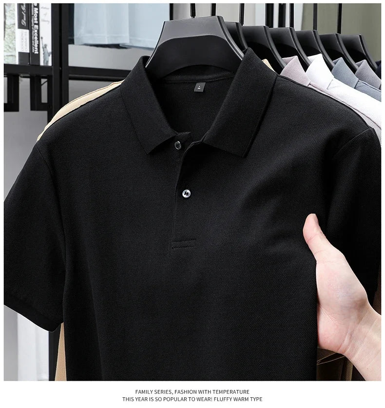 Noxwear - Men's 100% Cotton Polo Shirt - Summer Casual Breathable Tee,19 Colors,Ideal for Golf and Sports,Business Casual,Silk-Like Finish