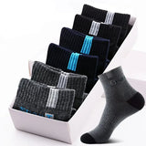Noxwear - 10/5/3pairs Breathable Con Sports Stockings Men Bamboo Fiber Autumn and Winter Men Socks Sweat Absorption Deodorant.