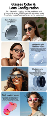 Noxwear - New 800W Camera AI Glasses Men Color-Changing Smart Translation Glasses Photo Video Recording Waterproof Call Smart Sunglasses