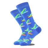 Noxwear - Cotton Happy Funny Socks Men Alien Planet Shark Crazy Design Sokken Unisex Novelty Dinosaur Crew Skateboard Calcetines Hombre