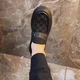 Noxwear - 2025 Autumn New British Style Mens Casual Shoes Fashion Trend Board Shoes Male Flat Shoes Platform Business Casual Loafers Mens