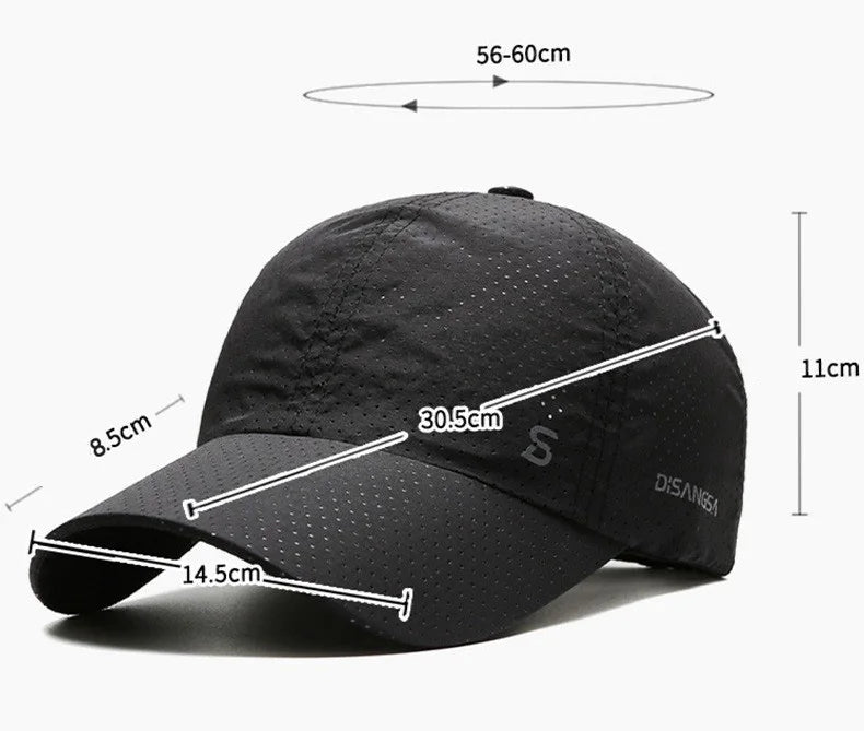 Noxwear-Original Design Running Cap Thin Quick Drying Breathable Duck Tongue Outdoor Men's Sun Summer Fishing Avisor Baseball Cap