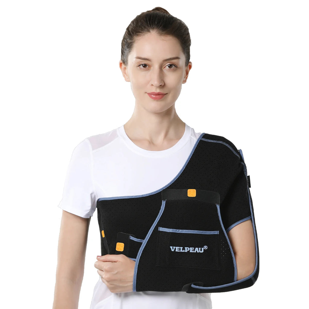 Noxwear - VELPEAU Shoulder Sling Breathable for Rotator Cuff Tear, Arm Fracture and Dislocation, Shoulder Immobilizer for Sleeping