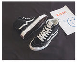 Noxwear - Spring New Shoes for Men Women Canvas Casual Shoes High Tops Flat Skateboard Vulcanized Shoes Lovers Cool Lace-up Sneaker