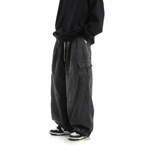 Noxwear - Black Baggy Cargo Jeans