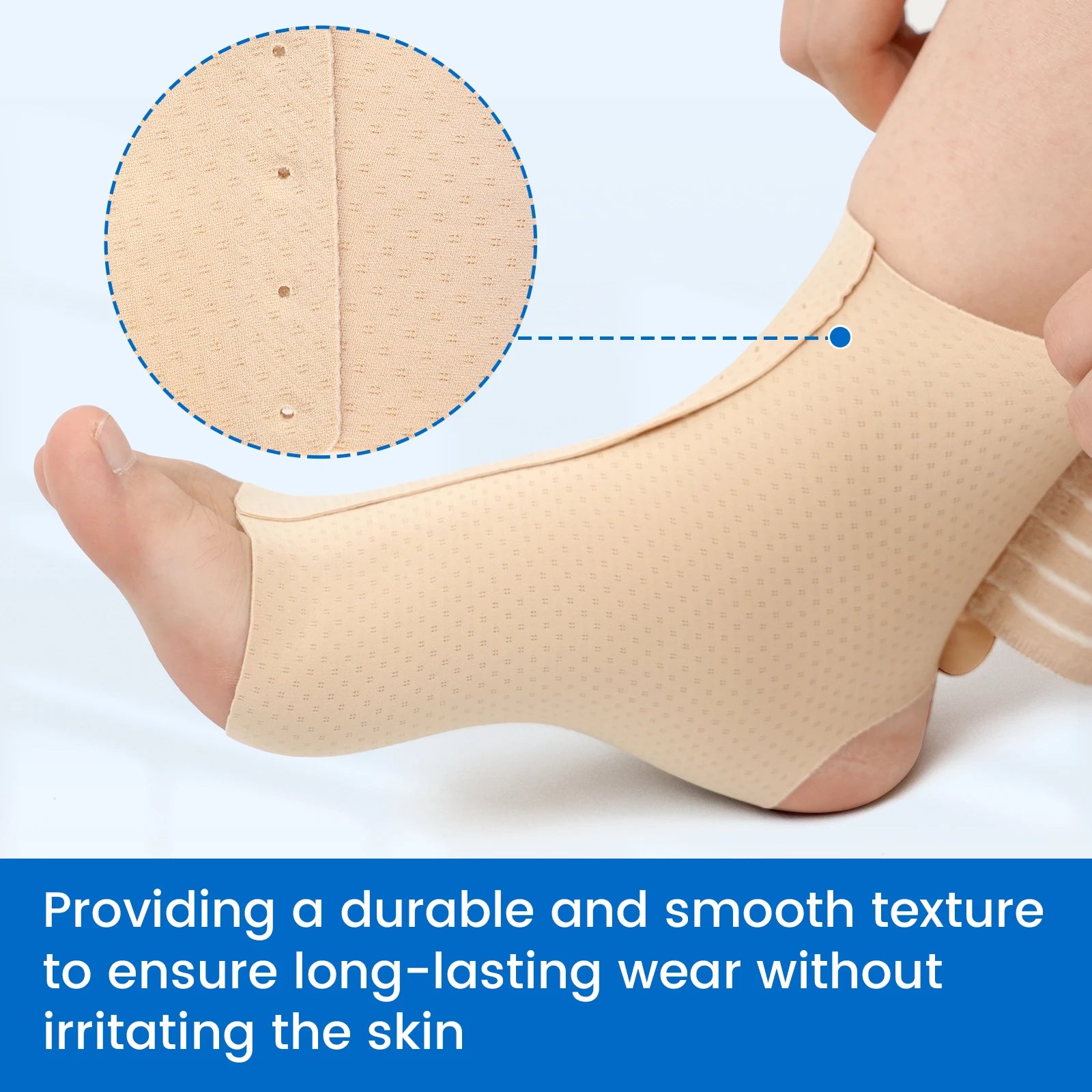 Noxwear - VELPEAU Ankle Compression Sleeve for Achilles Tendinitis and Plantar Fasciitis, Adjustable Ankle Support Universal for Both Feet
