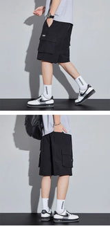 Noxwear - Summer Men's Cargo Shorts Casual Baggy Multi-Pockets Streetwear Shorts Male Fashion Loose Overalls Shorts Male Plus Size