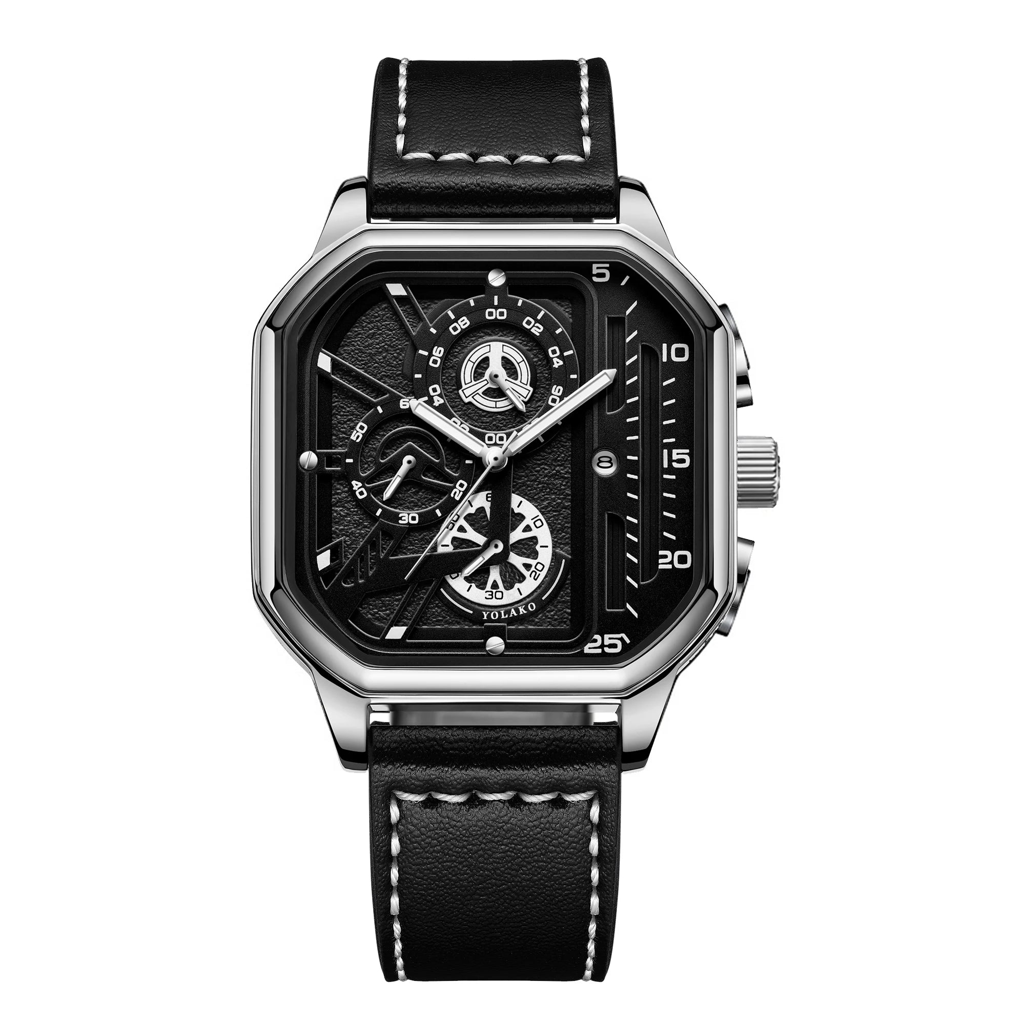 Noxwear - Luxury Big Dial Men Square Watch