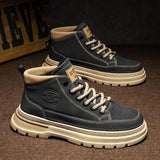 Noxwear - Winter New Man Shoes Classic Men Retro Ankle Boots Fashion Waterproof No-slip High-top Casual Shoe Work&Safty Boots Botas Hombre