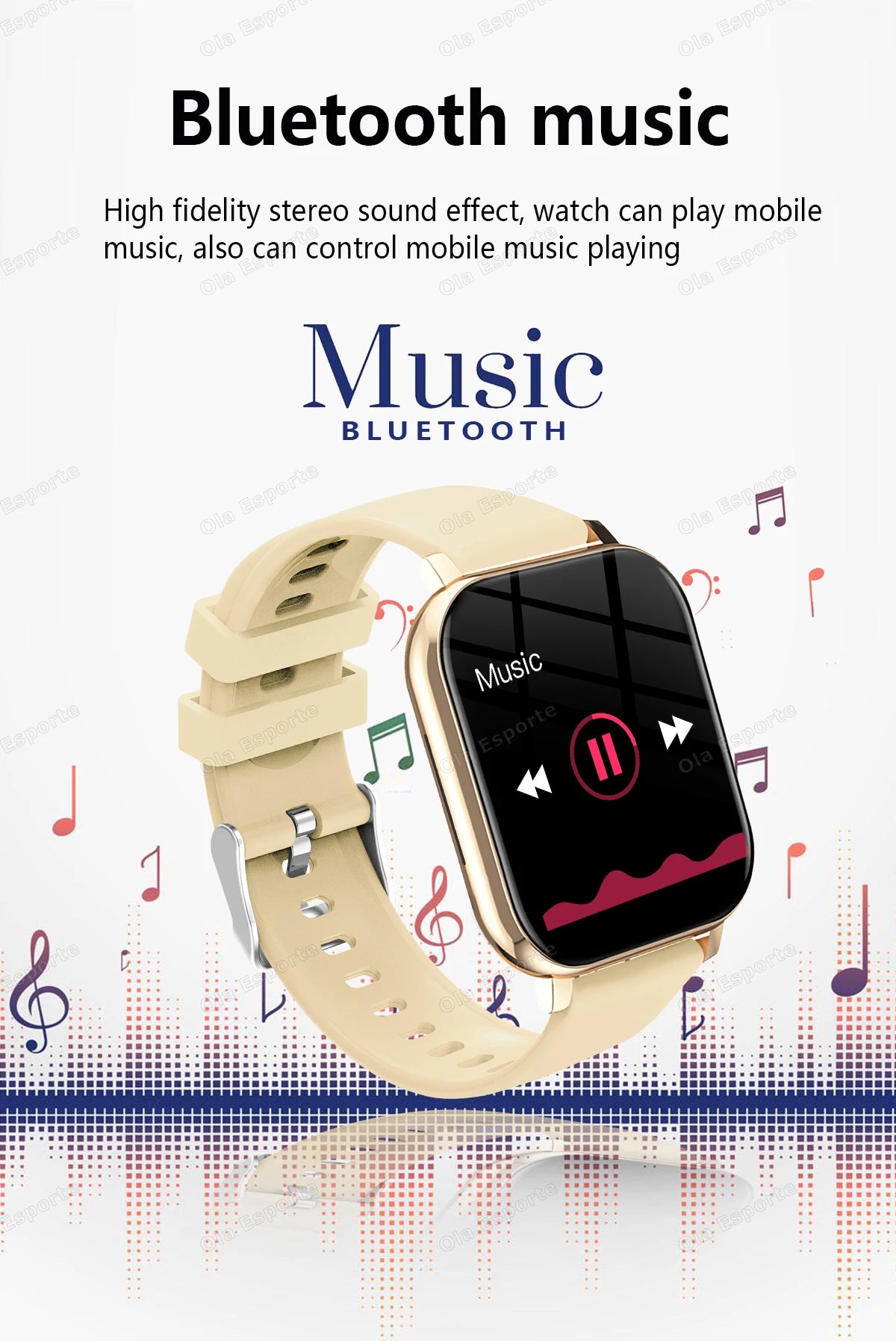 Noxwear - New Smart Watch 2.01 Inch HD Display Answer Make Call Message Preview Sport Modes smartwatch DIY Dial Weather Forecast Men Women