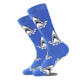Noxwear - Cotton Happy Funny Socks Men Alien Planet Shark Crazy Design Sokken Unisex Novelty Dinosaur Crew Skateboard Calcetines Hombre