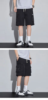 Noxwear - Summer Men's Cargo Shorts Casual Baggy Multi-Pockets Streetwear Shorts Male Fashion Loose Overalls Shorts Male Plus Size