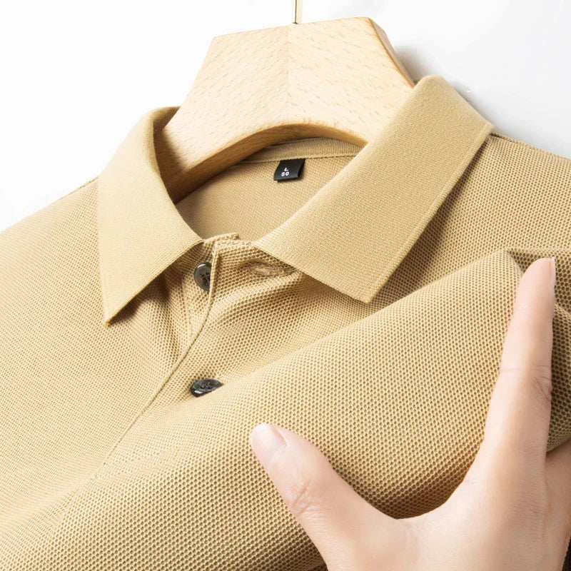 Noxwear - Men's 100% Cotton Polo Shirt - Summer Casual Breathable Tee,19 Colors,Ideal for Golf and Sports,Business Casual,Silk-Like Finish