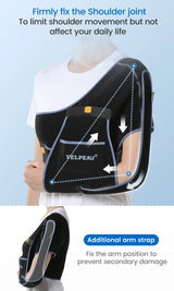 Noxwear - VELPEAU Shoulder Sling Breathable for Rotator Cuff Tear, Arm Fracture and Dislocation, Shoulder Immobilizer for Sleeping