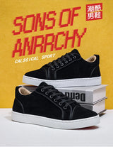 Noxwear - Autumn New Shoes for Men Suede Leather Casual Shoes Fashion Flat Skateboard Shoes Youth Cool Sneaker