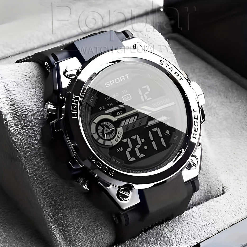 Noxwear - Multifunction Men's Sports Watch Waterproof Luminous Alarm Clock Men LED Digital