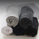 Noxwear - HSS 5/10 Pairs Men's Cotton Blend Socks Black Business Men Socks Soft Breathable Summer Winter for Male Socks Plus Size (6.5-14)