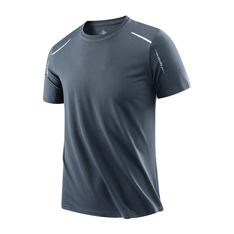 Noxwear - CHRLCK Men's Running Quick Drying T-shirts Breathable Hiking Fishing Tees Soft Elasticity Outdoor Sports Short Shirt Summer
